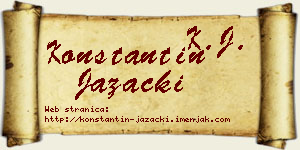 Konstantin Jazački vizit kartica